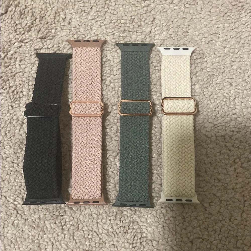 Set of Four Braided Watch Bands